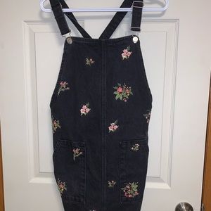 DENIM Floral Overalls